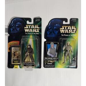 Vintage 90s Kenner Two Pack Bundle Star Wars “The Power Of The Force” Figures
